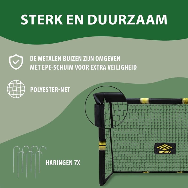 Umbro - Metal football goal with net 180x120x60 cm 8