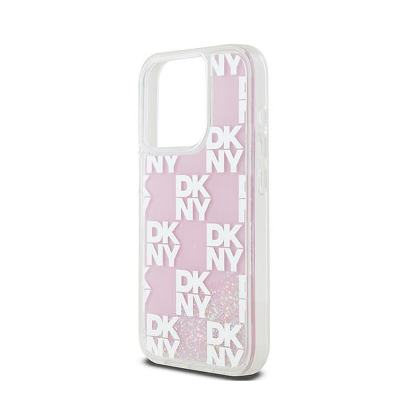 DKNY Liquid Glitter Multilogo - Case for iPhone 15 Pro (pink) 6