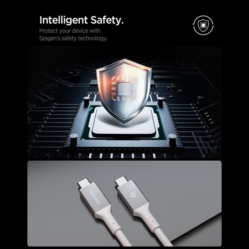 Spigen EB24012CC Essential - USB-C to USB-C PD Cable 240W 1.2m (White) 7