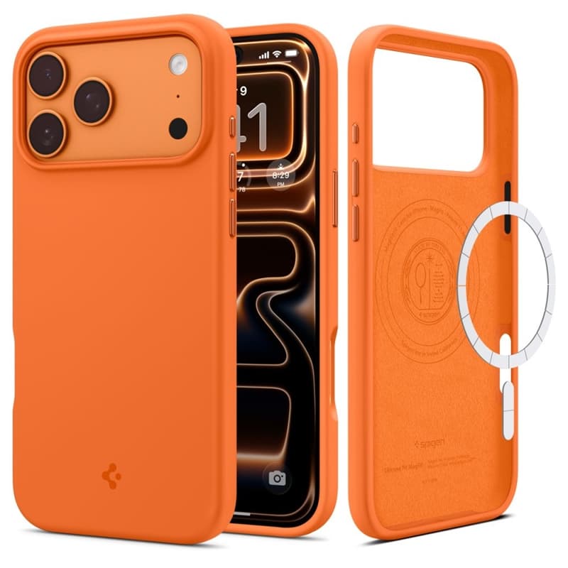 Spigen Silicone Fit Mag MagSafe - Case for iPhone 17 Pro (Cosmic Orange) 1