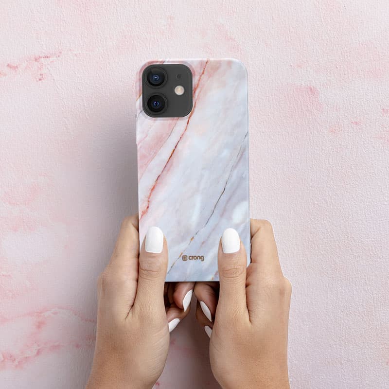 Crong Marble Case - Case for iPhone 12 Mini (Pink) 6