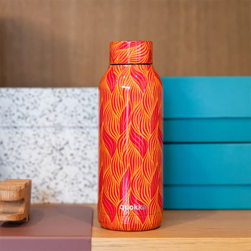 Quokka Solid - Stainless Steel Thermal Bottle 510 ml (Orange Bloom) 2