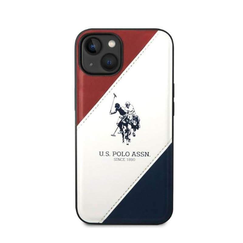 US Polo Assn Tricolor Embossed - Case for iPhone 14 Plus (White) 3