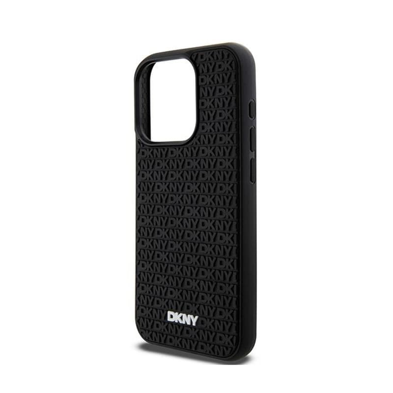 DKNY 3D Rubber Repeat Pattern - Case for iPhone 15 Pro Max (Black) 6