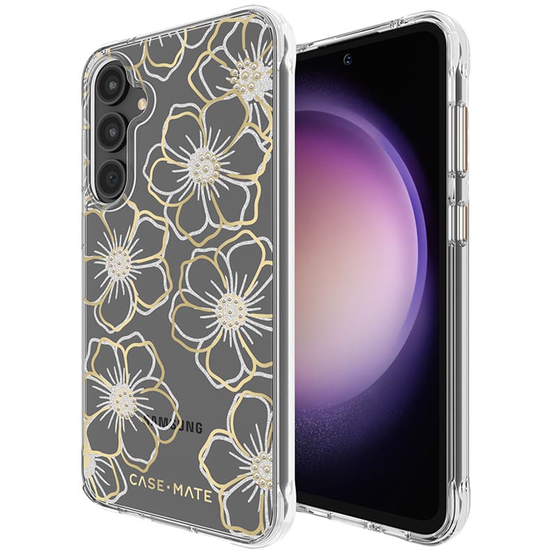 Case-Mate Floral Gems - Case for Samsung Galaxy S23 FE 5G (Gold) 6