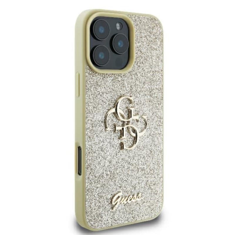 Guess Fixed Glitter Big 4G - Case for iPhone 16 Pro (gold) 4