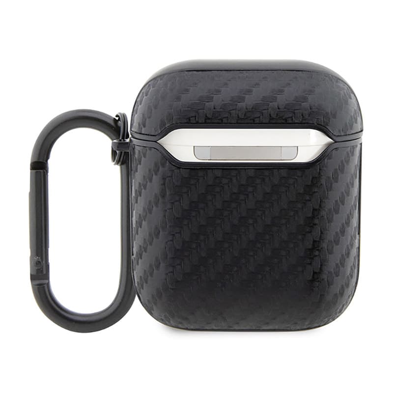 BMW Carbon Double Metal Logo - Case for AirPods 1/2 gen (Black) 2