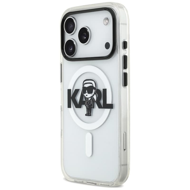 Karl Lagerfeld IML Karl Sketch Logo MagSafe - Case iPhone 17 Pro (Clear) 2