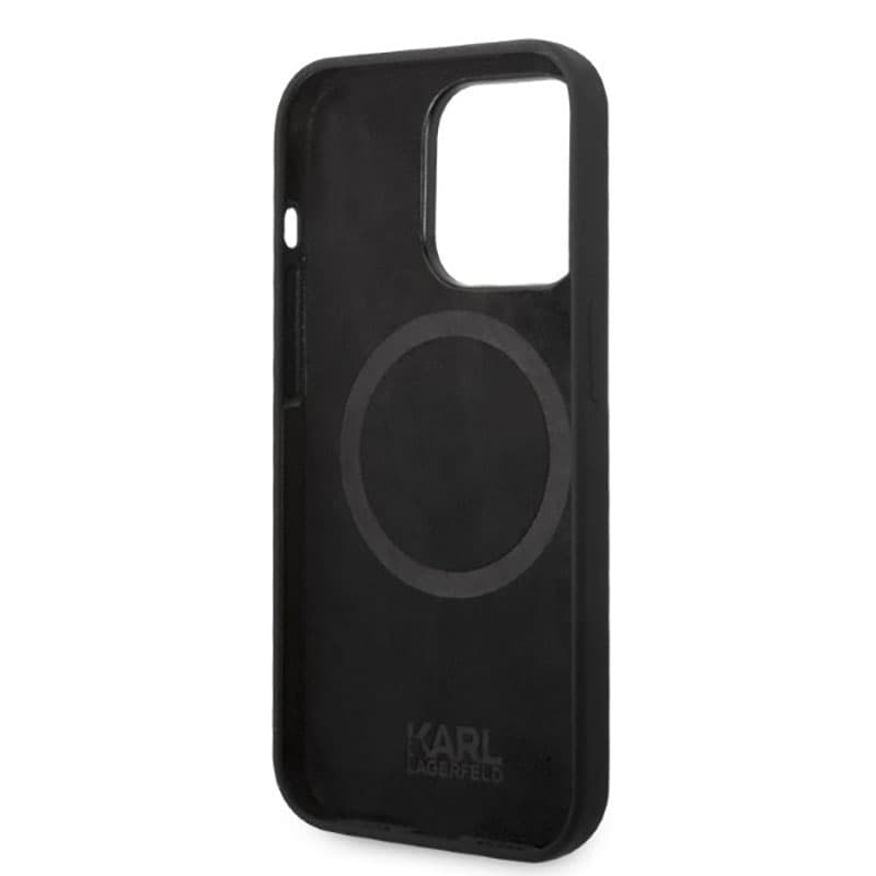 Karl Lagerfeld Silicone NFT Ikonik MagSafe - Case for iPhone 14 Pro Max (Black) 7
