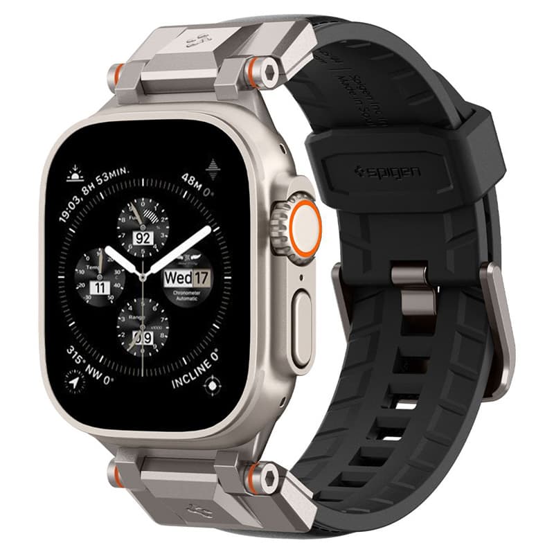Spigen DuraPro Armor PU - Strap for Apple Watch 42/44/45/49 mm (Black) 2