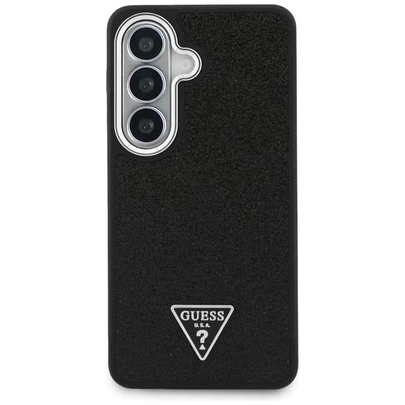 Guess Fixed Glitter Triangle MagSafe - Samsung Galaxy S26 Case (Black) 3