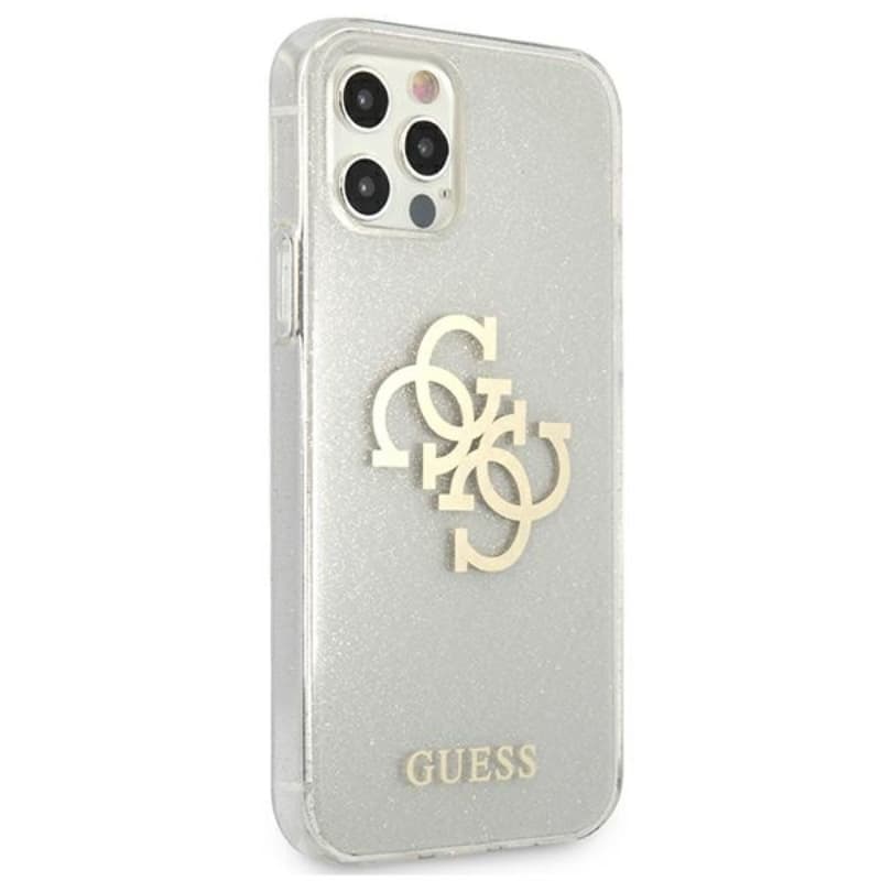 Guess Glitter 4G Big Logo - Case for iPhone 12 Pro Max (Transparent) 4