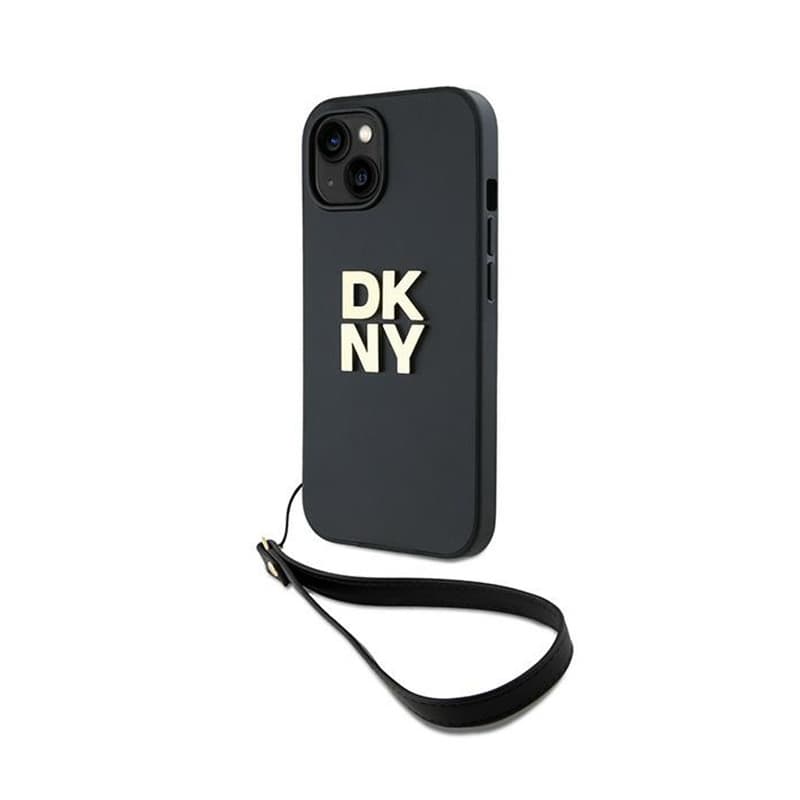 DKNY Wrist Strap Stock Logo - Case for iPhone 14 / 15 / 13 (Black) 1