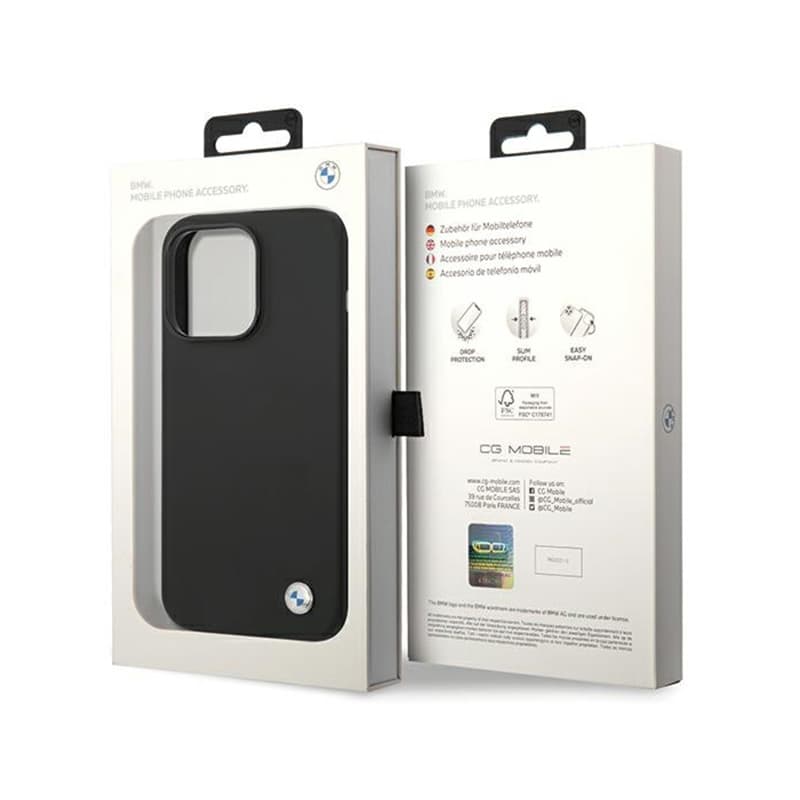 BMW Silicone Metal Logo - Case for iPhone 15 Pro Max (Black) 8