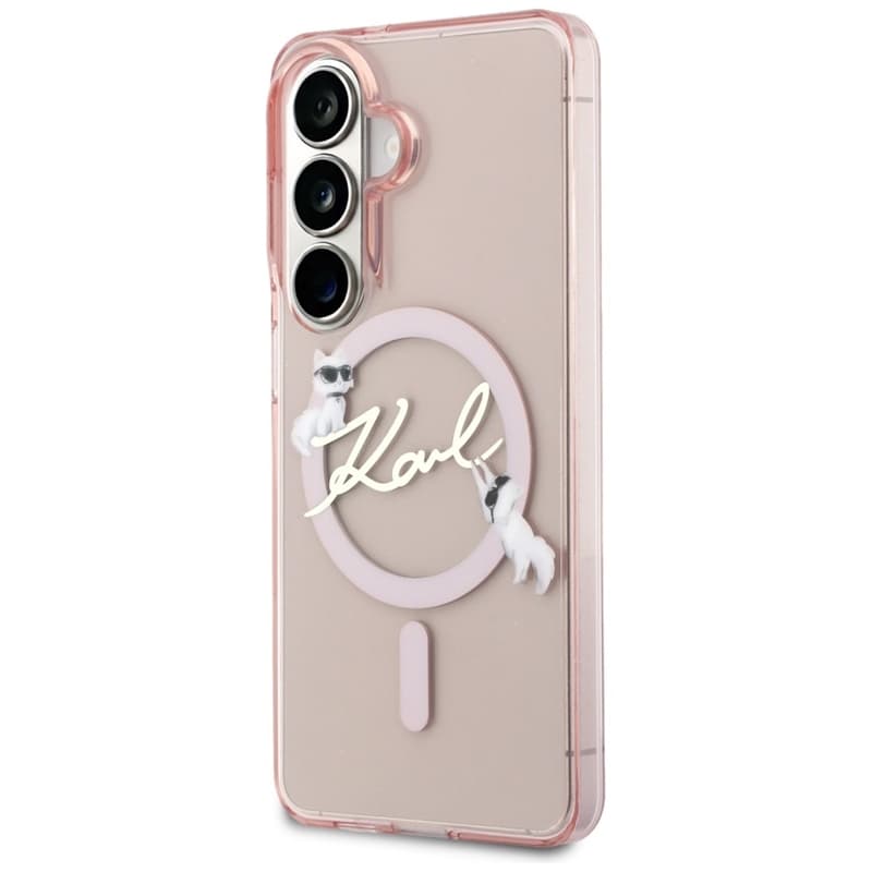 Karl Lagerfeld IML KC Script MagSafe - Samsung Galaxy S26 Case (Pink) 2