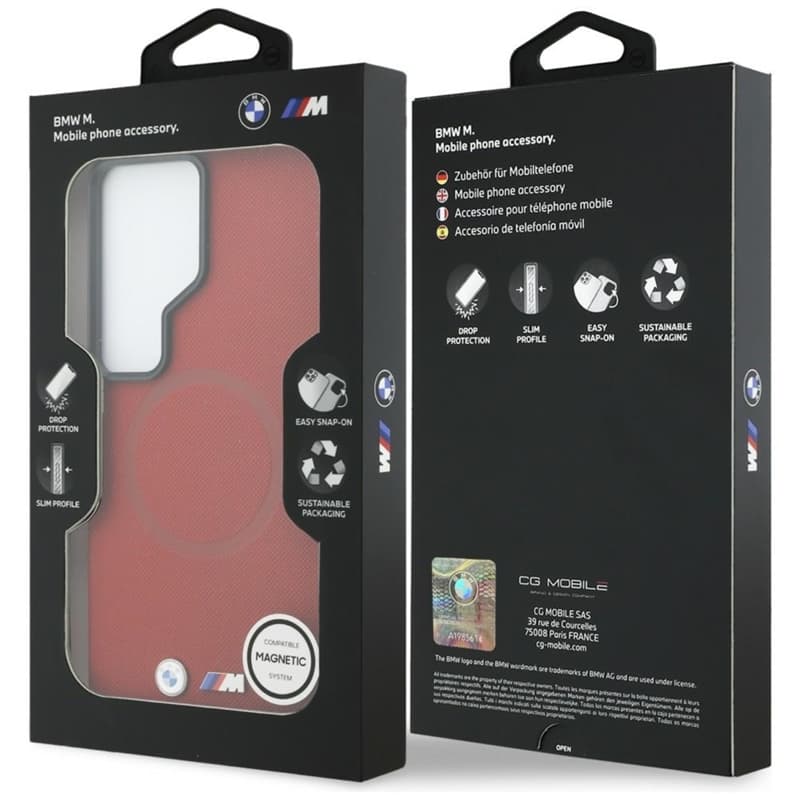 BMW M Metal Logo MagSafe - Samsung Galaxy S26 Ultra Case (Red) 8