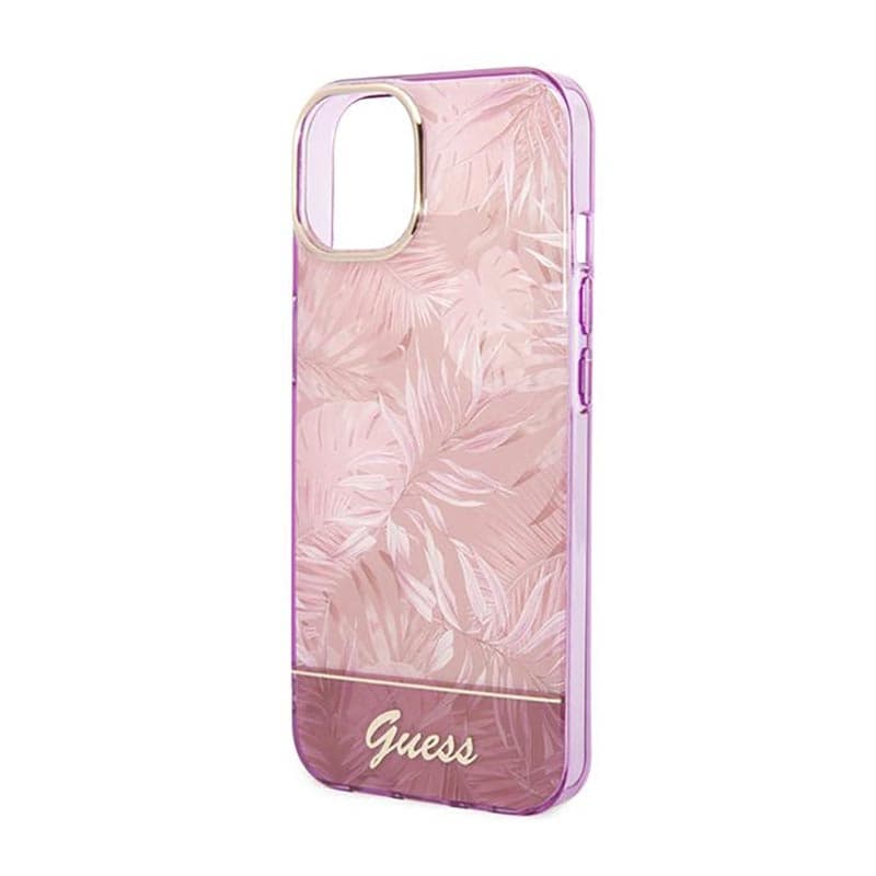 Guess Jungle Case - Case for iPhone 14 Plus (Pink) 6