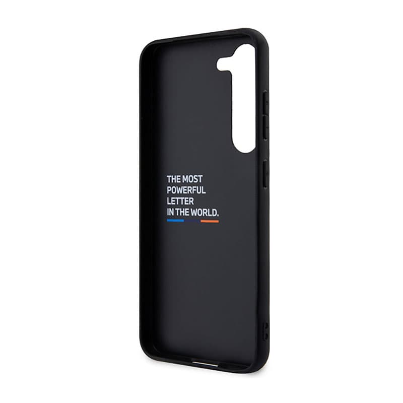 BMW Leather Carbon Blue Line - Case for Samsung Galaxy S23+ (Black) 7