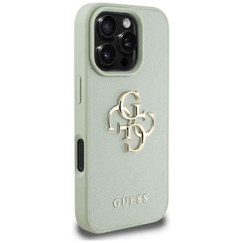 Guess Grained Big 4G Logo Small Classic Logo - Case for iPhone 16 Pro (green) 4