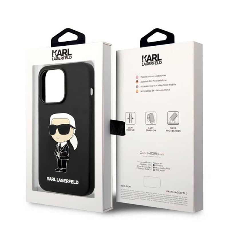 Karl Lagerfeld Silicone NFT Ikonik MagSafe - Case for iPhone 14 Pro Max (Black) 8