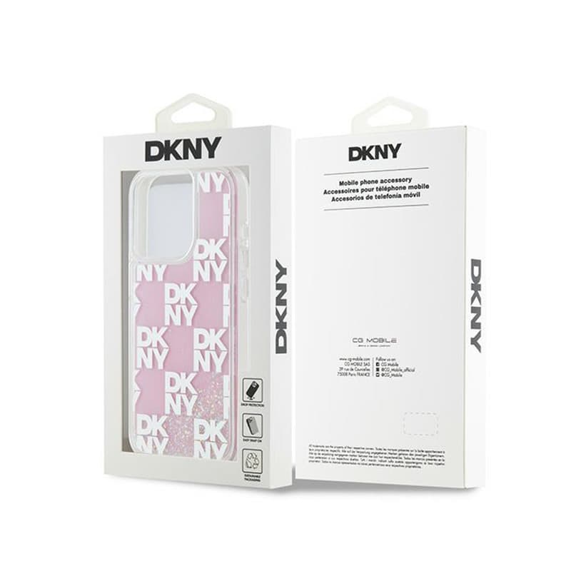 DKNY Liquid Glitter Multilogo - Case for iPhone 15 Pro (pink) 8