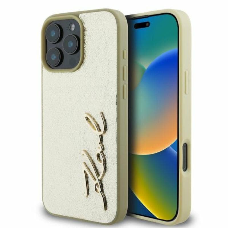 Karl Lagerfeld Metal Signature - Case iPhone 16 Pro Max (gold)