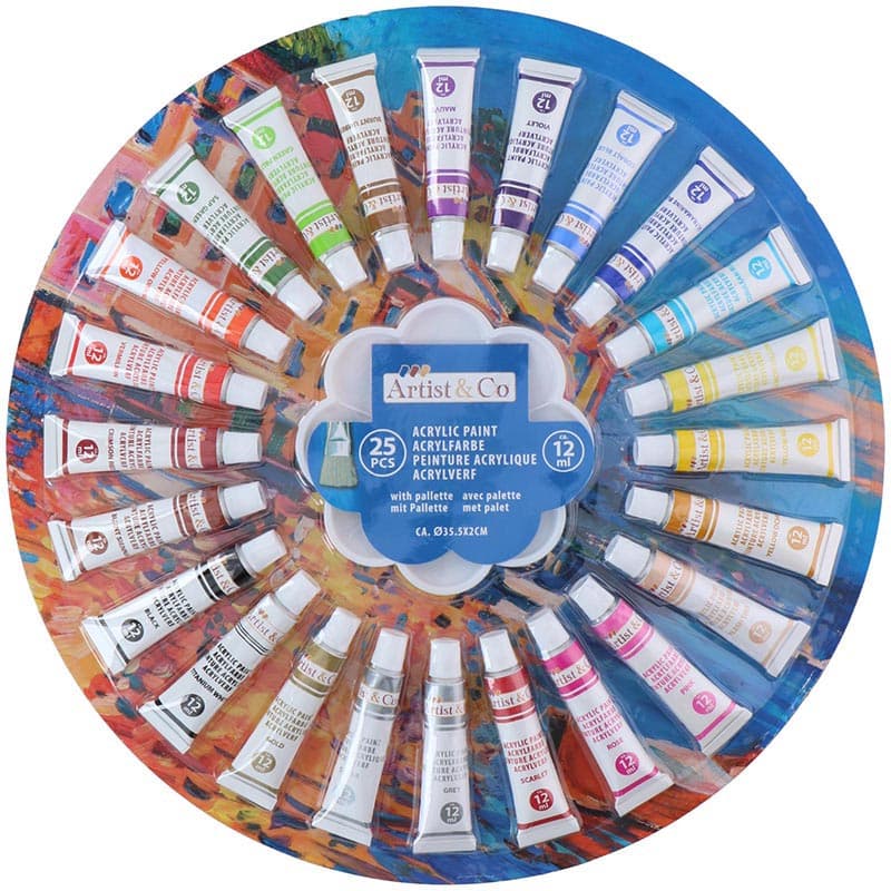 Artist & Co - Set of acrylic paints 12 ml 25 colours 1