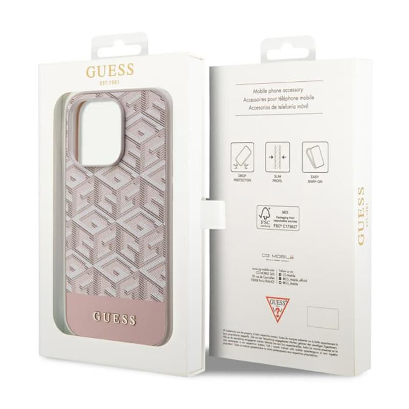 Guess GCube Stripes MagSafe - Case for iPhone 14 Pro (Pink) 8