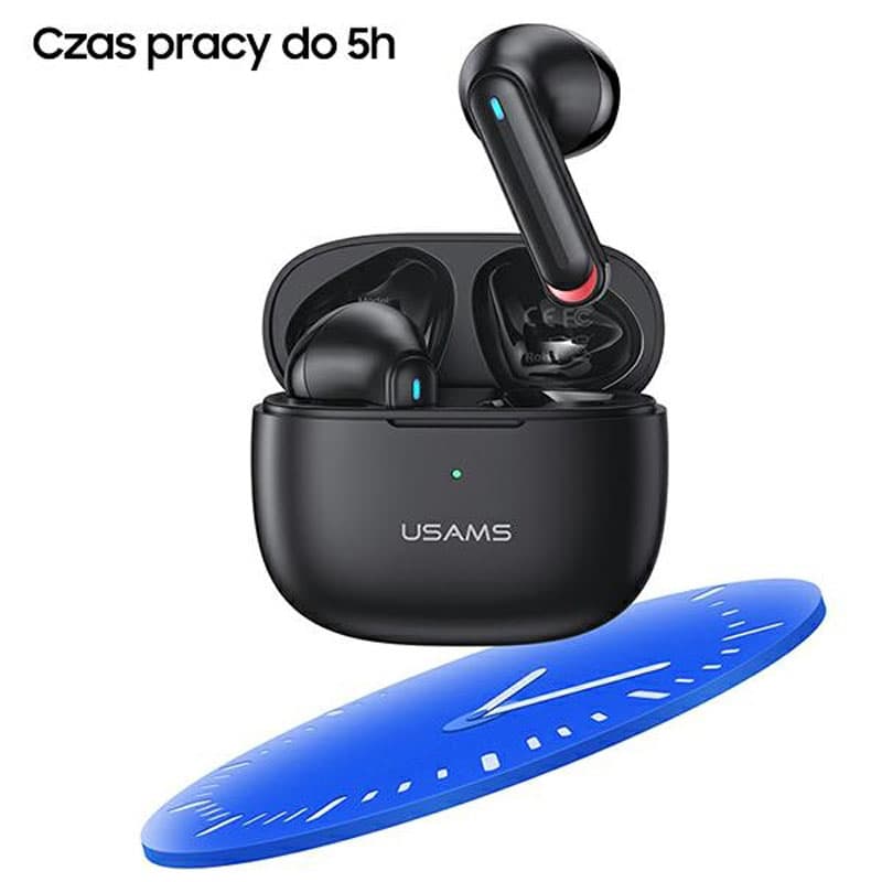 USAMS NX10 Series - Bluetooth 5.2 TWS headphones + charging case (Black) 4
