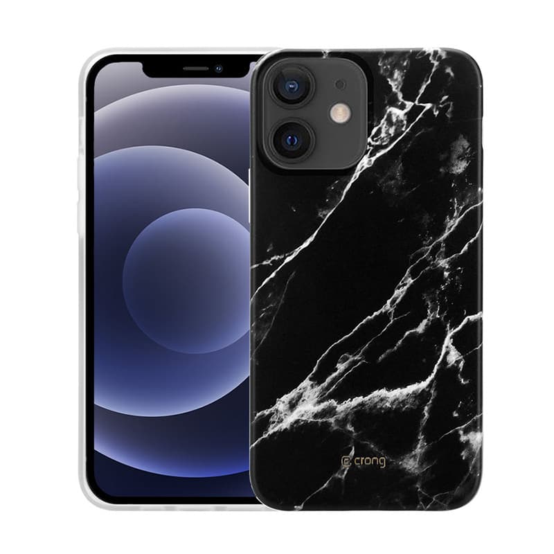 Crong Marble Case - iPhone 12 Mini Case (Black) 1