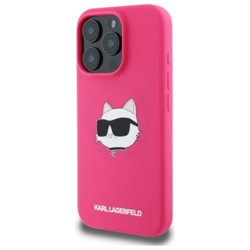 Karl Lagerfeld Silicone Choupette Head Print MagSafe - Case iPhone 16 Pro (fuchsia) 2
