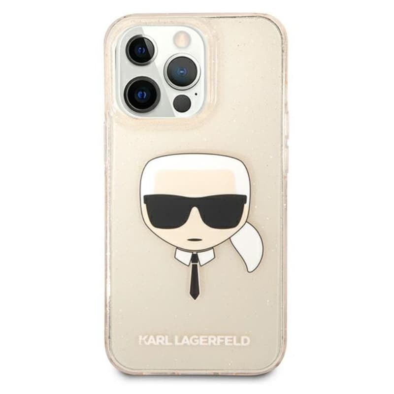 Karl Lagerfeld Karl’s Head Glitter - Case for iPhone 13 Pro (Gold) 3