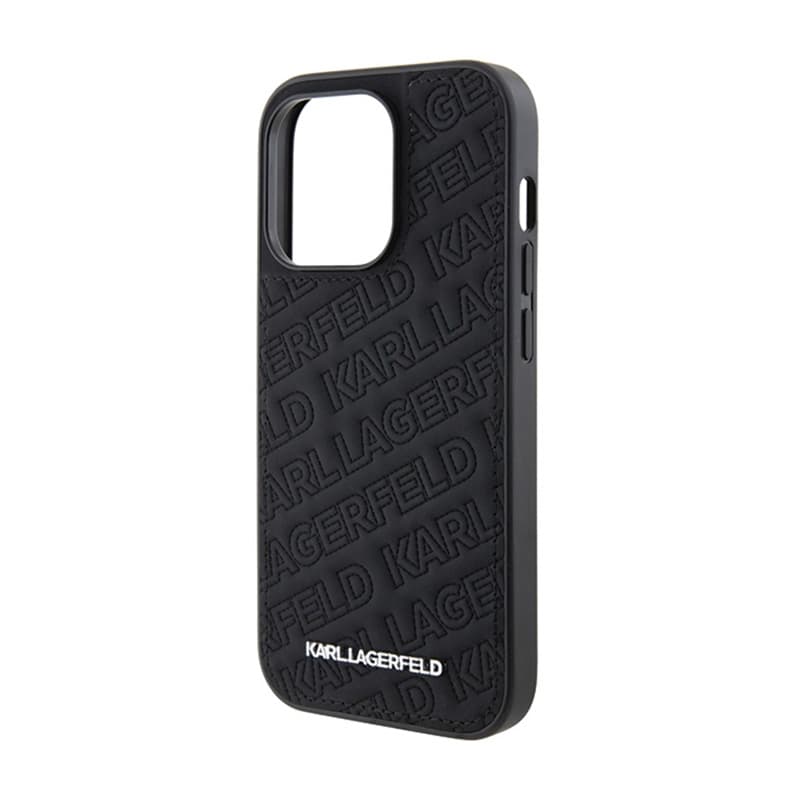 Karl Lagerfeld Quilted K Pattern - iPhone 15 Pro Case (Black) 6