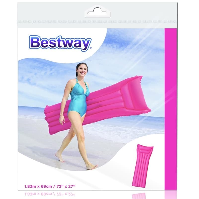 Bestway - Inflatable Beach Mattress 183x69cm (Pink) 2