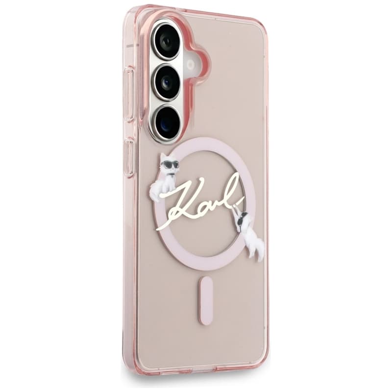 Karl Lagerfeld IML KC Script MagSafe - Samsung Galaxy S26 Case (Pink) 4