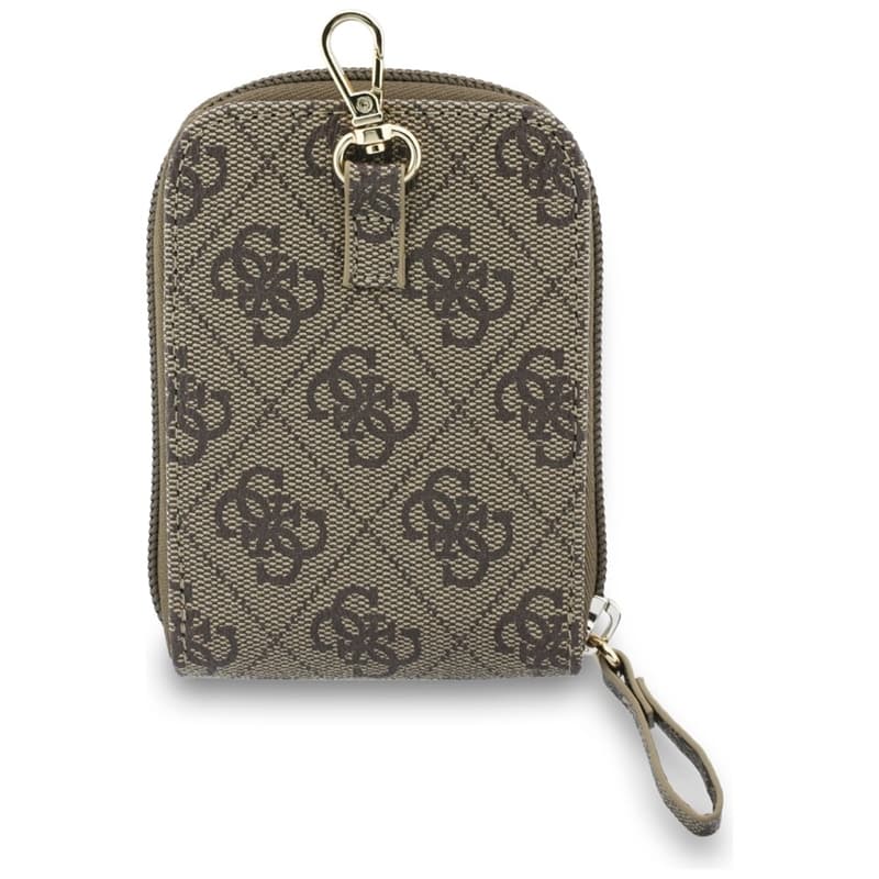 Guess 4G Metal Logo Universal Crossbody Phone Strap Small Purse - Lanyard/Shoulder Strap with Phone Wallet (Brown) 4