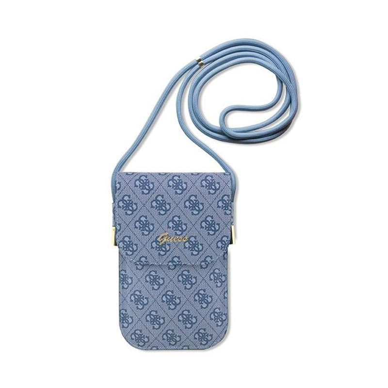 Guess 4G Metal Script Logo - Phone crossbody bag (blue) 1