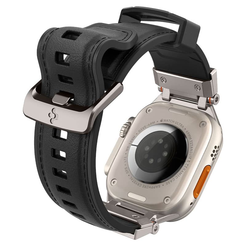 Spigen DuraPro Armor PU - Strap for Apple Watch 42/44/45/49 mm (Black) 4