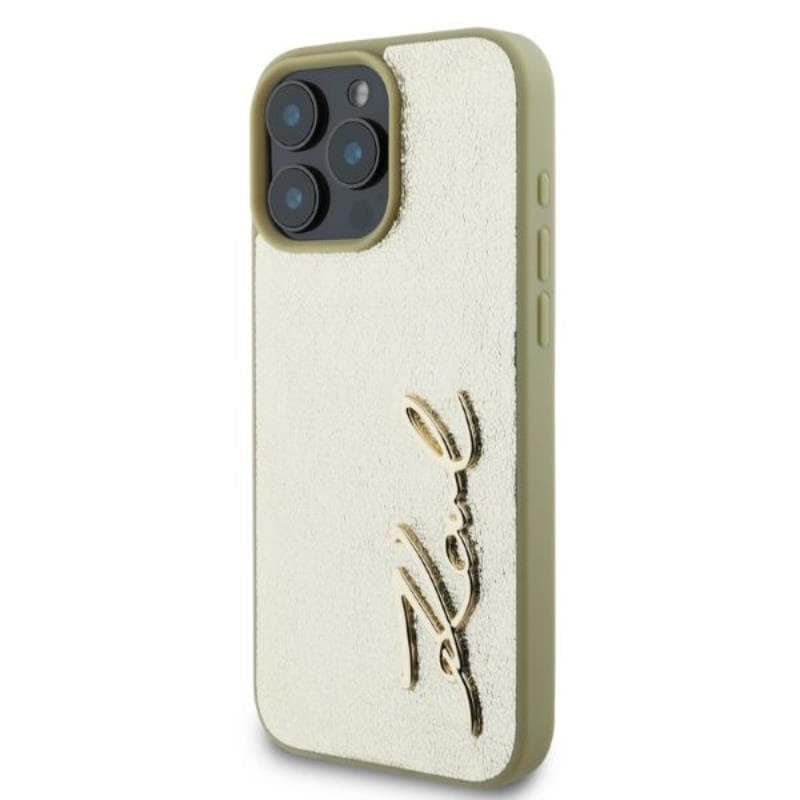Karl Lagerfeld Metal Signature - Case iPhone 16 Pro Max (gold) 2