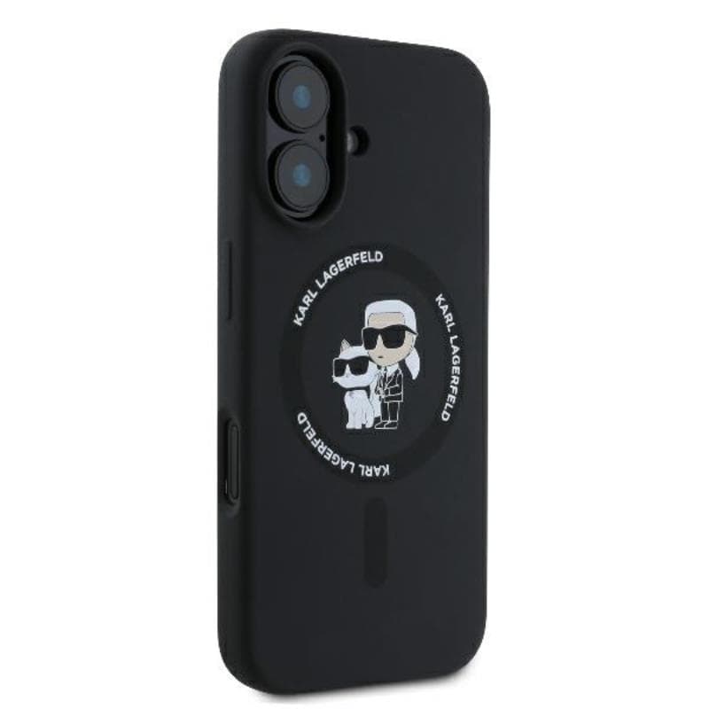 Karl Lagerfeld Silicone Karl & Choupette Ring MagSafe - Case for iPhone 16 Plus (black) 4