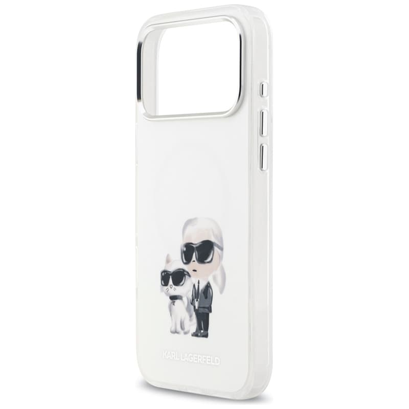 Karl Lagerfeld IML Aquarelle Karl & Choupette & Logo MagSafe - Case for iPhone 17 Pro Max (white) 6