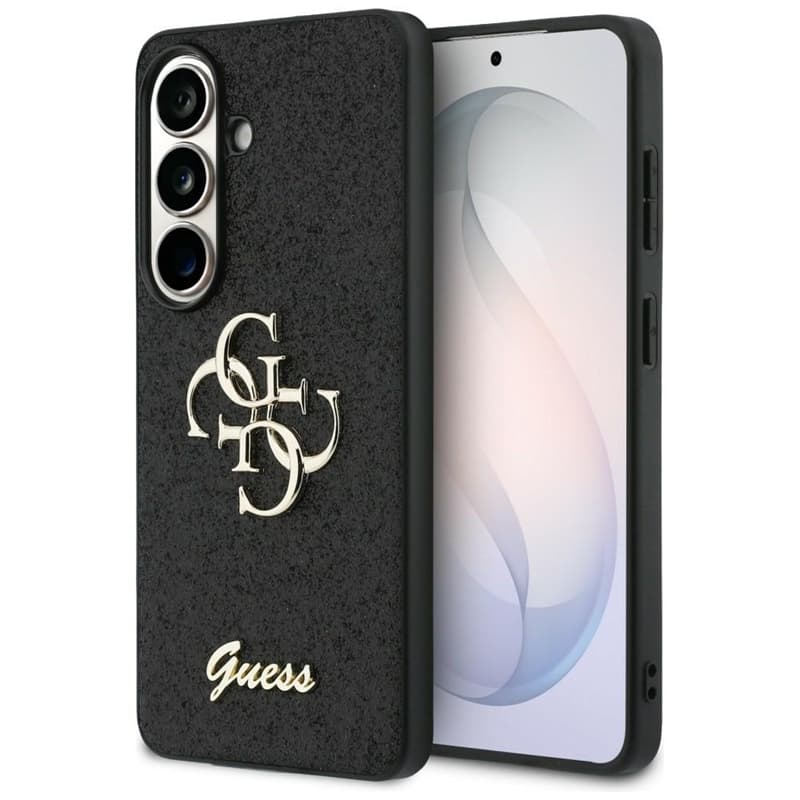 Guess Fixed Glitter Big 4G Metal Logo - Samsung Galaxy S26 Case (Black) 1