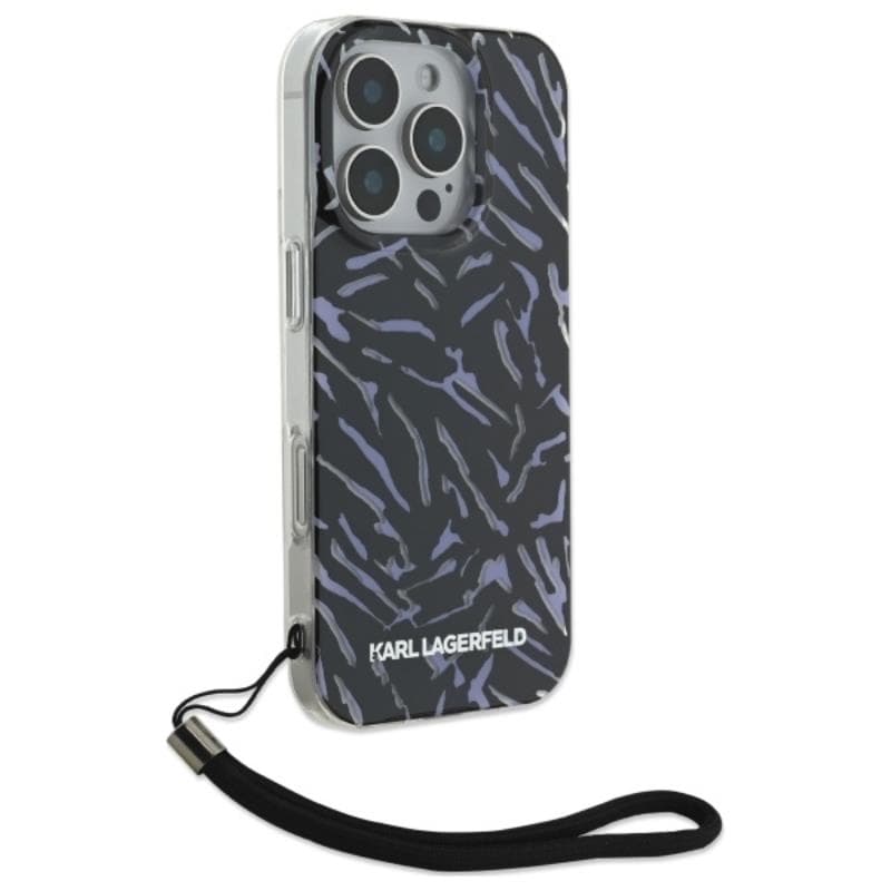Karl Lagerfeld Zebra With Cord - Case for iPhone 16 Pro (purple) 3