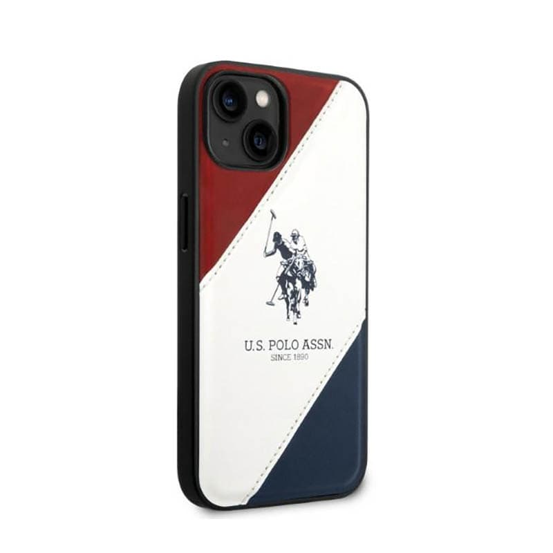 US Polo Assn Tricolor Embossed - Case for iPhone 14 Plus (White) 6