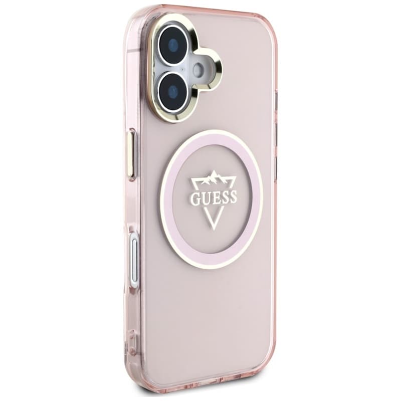 Guess IML Metal Mountain Logo MagSafe - Case for iPhone 16 (pink) 4