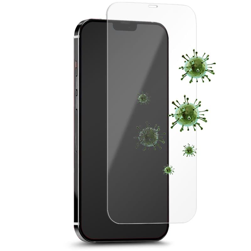 PURO Anti-Bacterial Protective Tempered Glass with Antibacterial Protection for iPhone 12 Pro Max Screen 2
