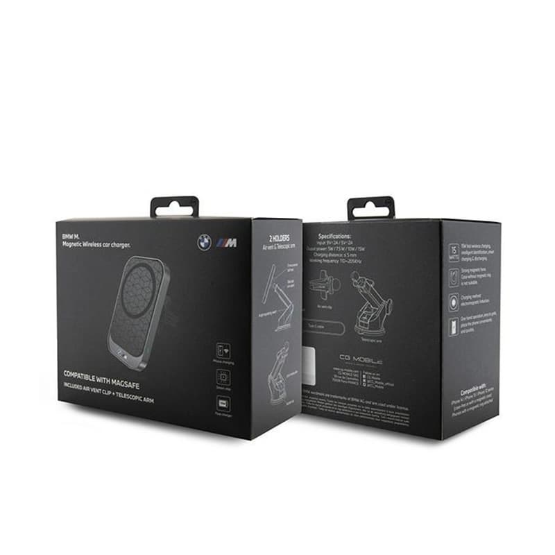 BMW MagSafe M Edition - Magnetic car holder with 15W wireless charging (black) 4