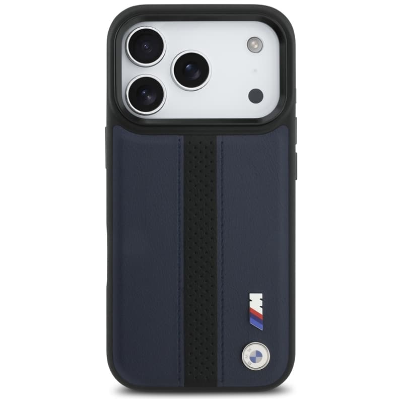 BMW M Perforated Stripe Logo MagSafe - iPhone 17 Pro Case (Navy Blue) 3