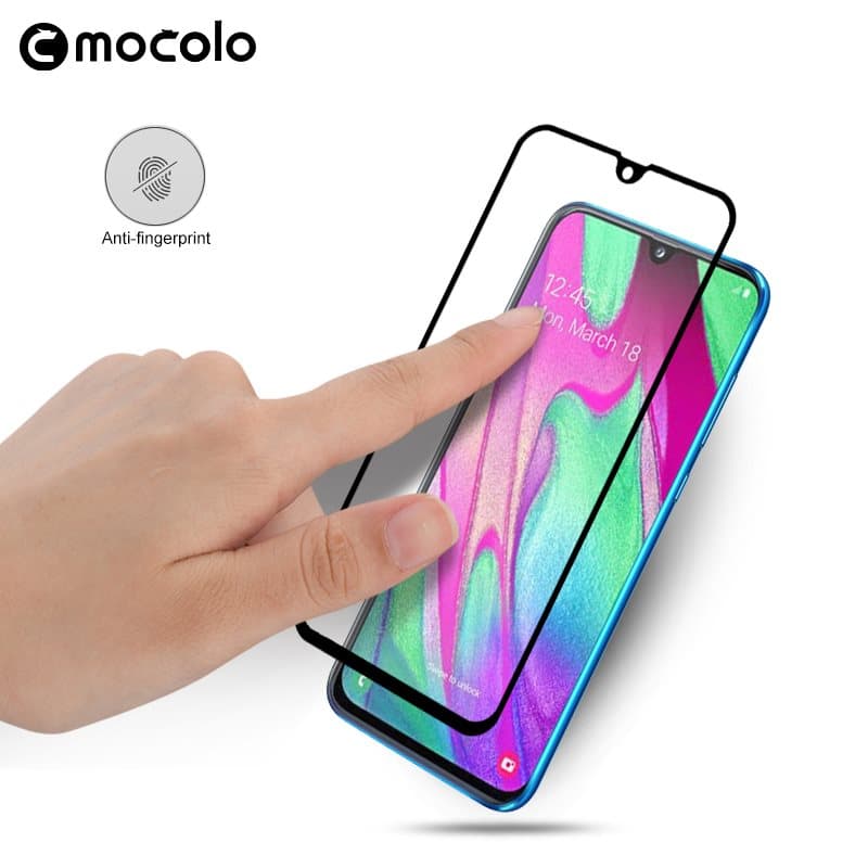 Mocolo 3D 9H Full Glue - Full screen protector for Samsung Galaxy A40 (Black) 7
