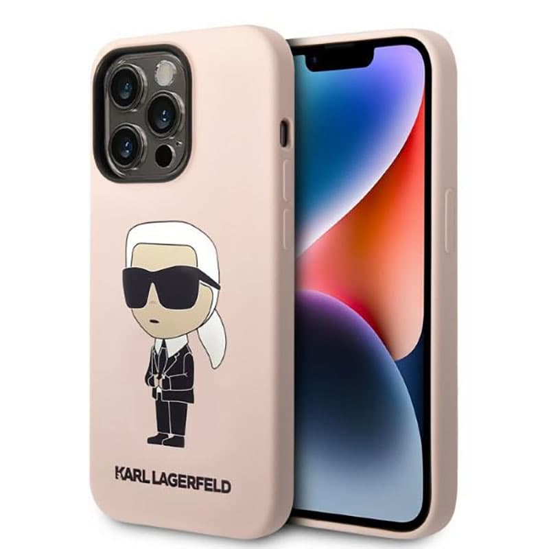 Karl Lagerfeld Silicone NFT Ikonik MagSafe - Case for iPhone 14 Pro Max (Pink) 1